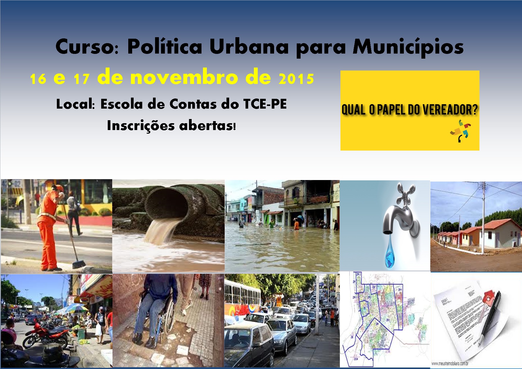TCE-PE abre inscrições para o curso ‘Política Urbana para Municípios’